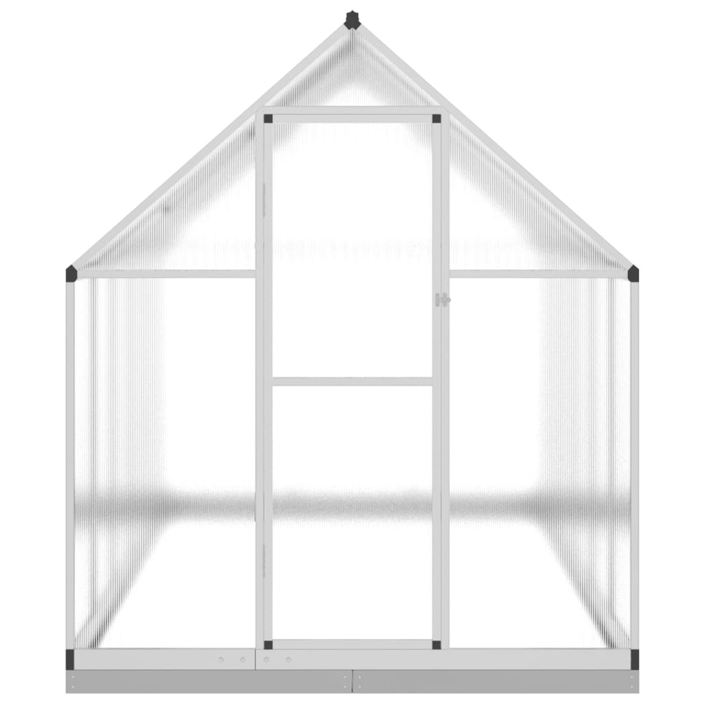 Greenhouse with Base Frame Silver 334x169x202 cm Aluminium