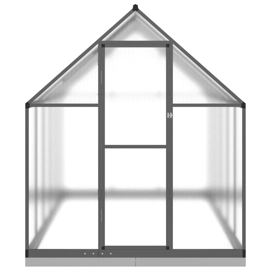 Greenhouse with Base Frame Anthracite 334x169x202 cm Aluminium