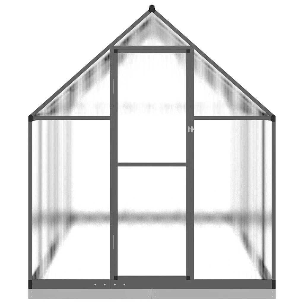 Greenhouse with Base Frame Anthracite 334x169x202 cm Aluminium