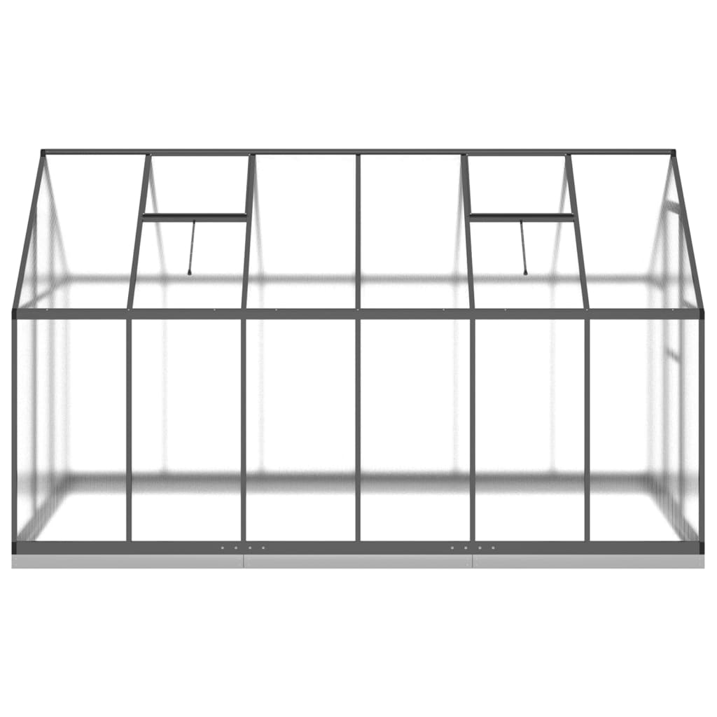 Greenhouse with Base Frame Anthracite 334x169x202 cm Aluminium