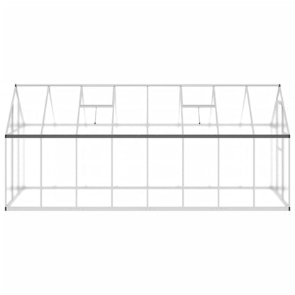 Greenhouse with Base Frame Silver 445x169x195 cm Aluminium