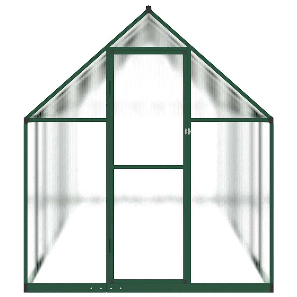 Greenhouse with Base Frame Green 445x169x195 cm Aluminium