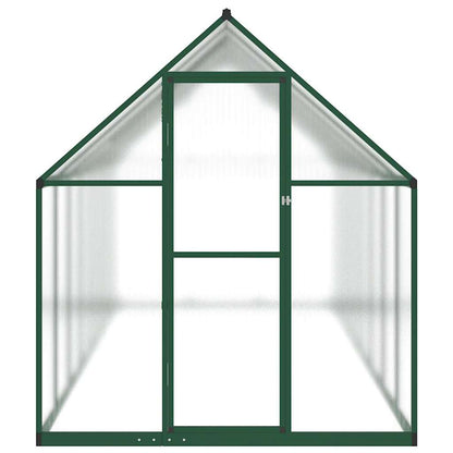 Greenhouse with Base Frame Green 445x169x195 cm Aluminium