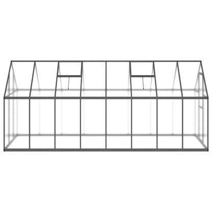 Greenhouse with Base Frame Anthracite 445x169x195 cm Aluminium