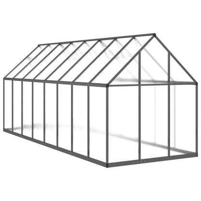 Greenhouse with Base Frame Anthracite 445x169x195 cm Aluminium