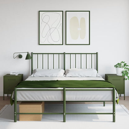 Bedside Cabinets 2 pcs Olive Green 36x39x50.5 cm Steel