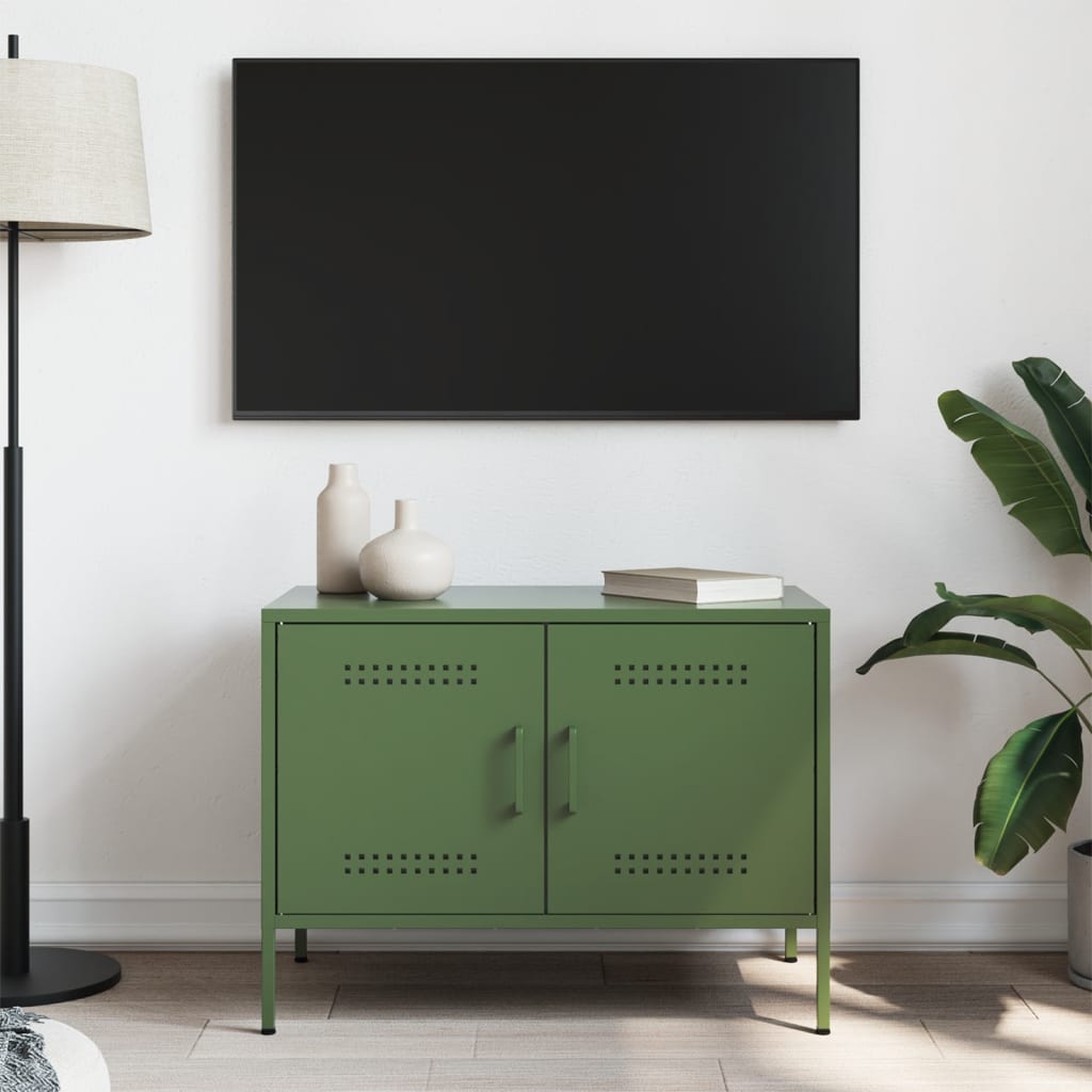 TV Cabinet Olive Green 68x39x50.5 cm Steel