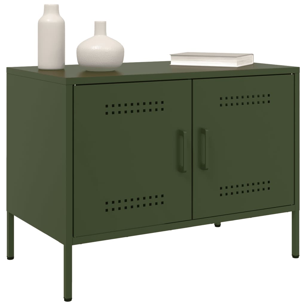 TV Cabinet Olive Green 68x39x50.5 cm Steel