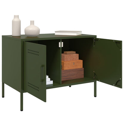 TV Cabinet Olive Green 68x39x50.5 cm Steel