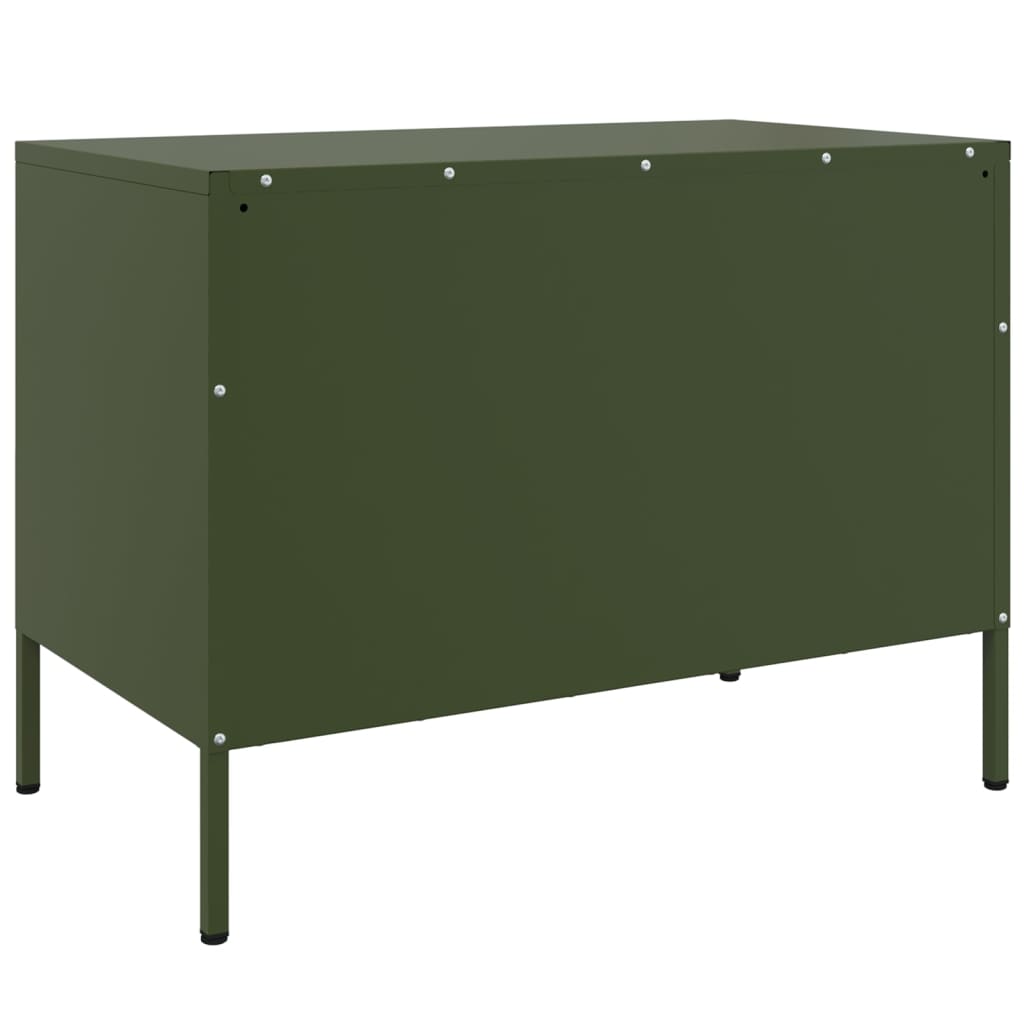 TV Cabinet Olive Green 68x39x50.5 cm Steel