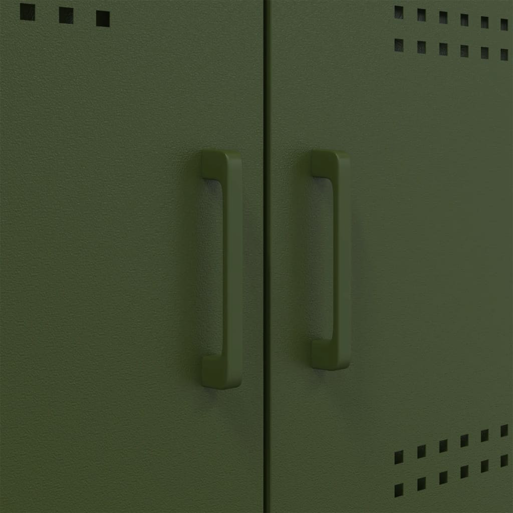 TV Cabinet Olive Green 68x39x50.5 cm Steel