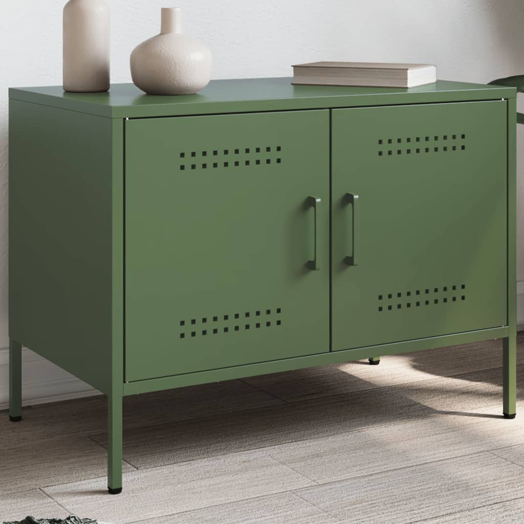 TV Cabinet Olive Green 68x39x50.5 cm Steel