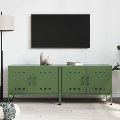 TV Cabinets 2 pcs Olive Green 68x39x50.5 cm Steel