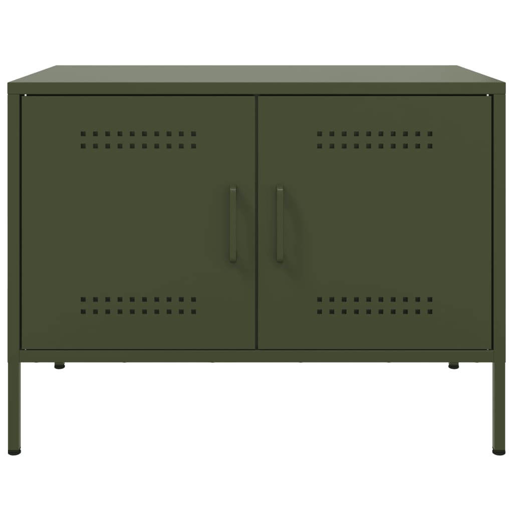 TV Cabinets 2 pcs Olive Green 68x39x50.5 cm Steel