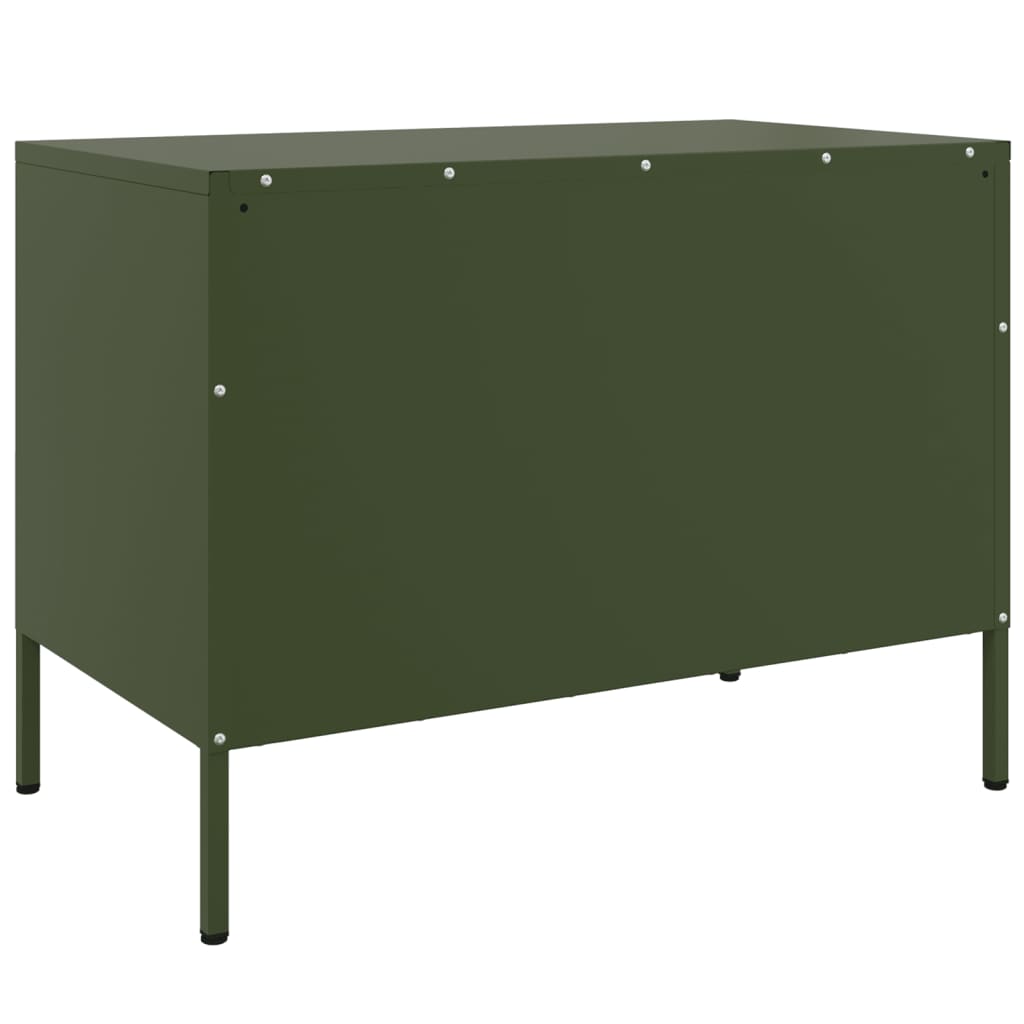 TV Cabinets 2 pcs Olive Green 68x39x50.5 cm Steel