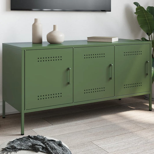 TV Cabinet Olive Green 100.5x39x50.5 cm Steel