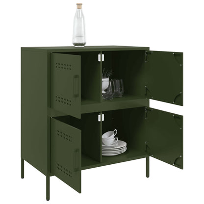 Sideboard Olive Green 68x39x79 cm Steel