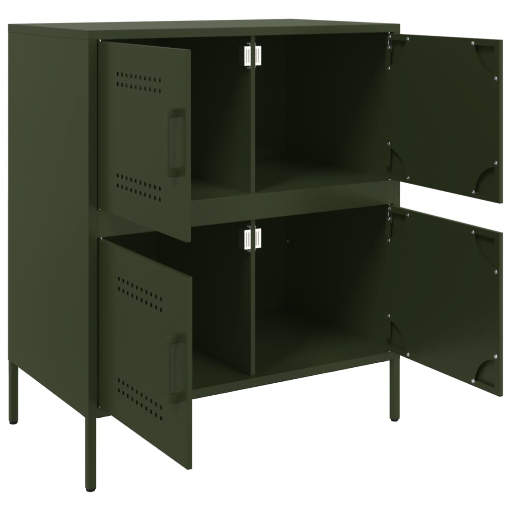 Sideboard Olive Green 68x39x79 cm Steel