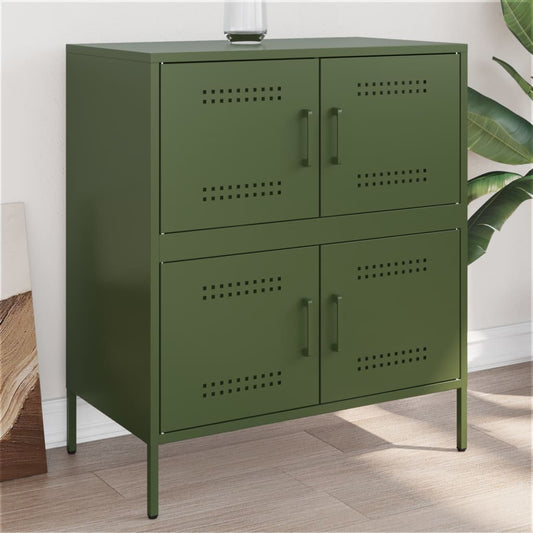 Sideboard Olive Green 68x39x79 cm Steel