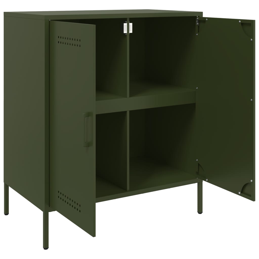 Sideboard Olive Green 68x39x79 cm Steel