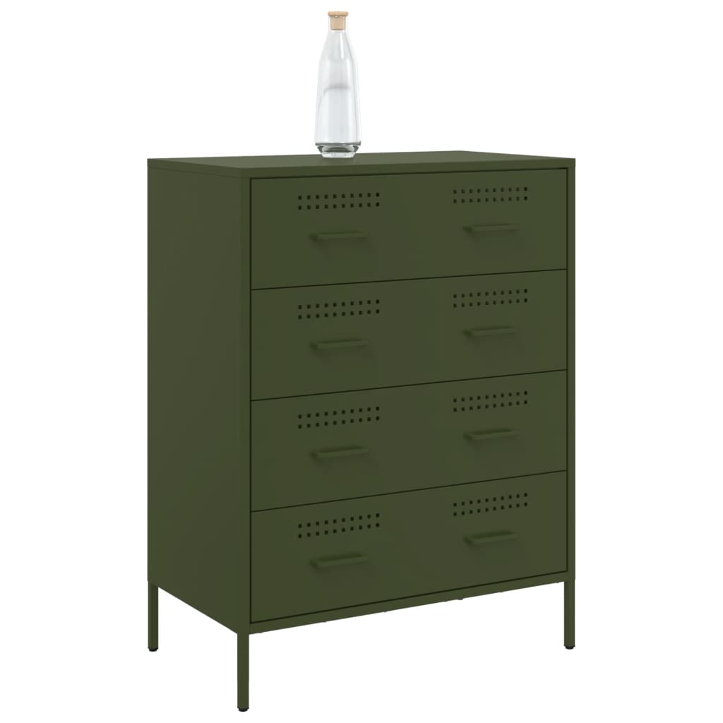 Sideboard Olive Green 68x39x89 cm Steel