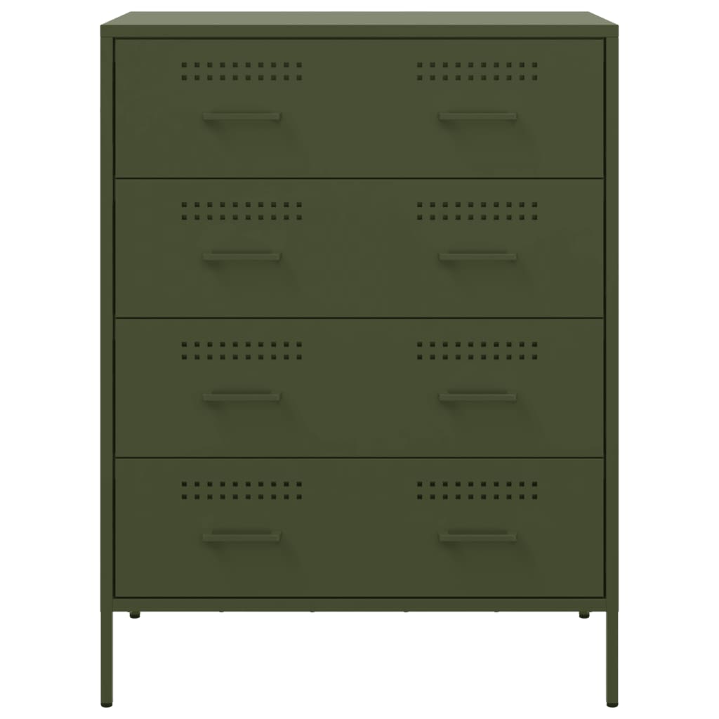 Sideboard Olive Green 68x39x89 cm Steel