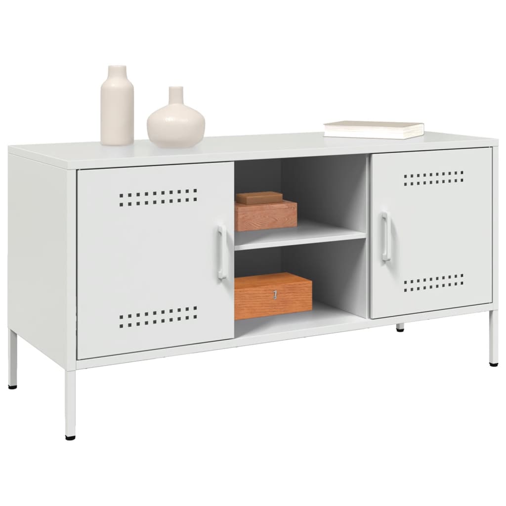 TV Cabinet White 100.5x39x50.5 cm Steel