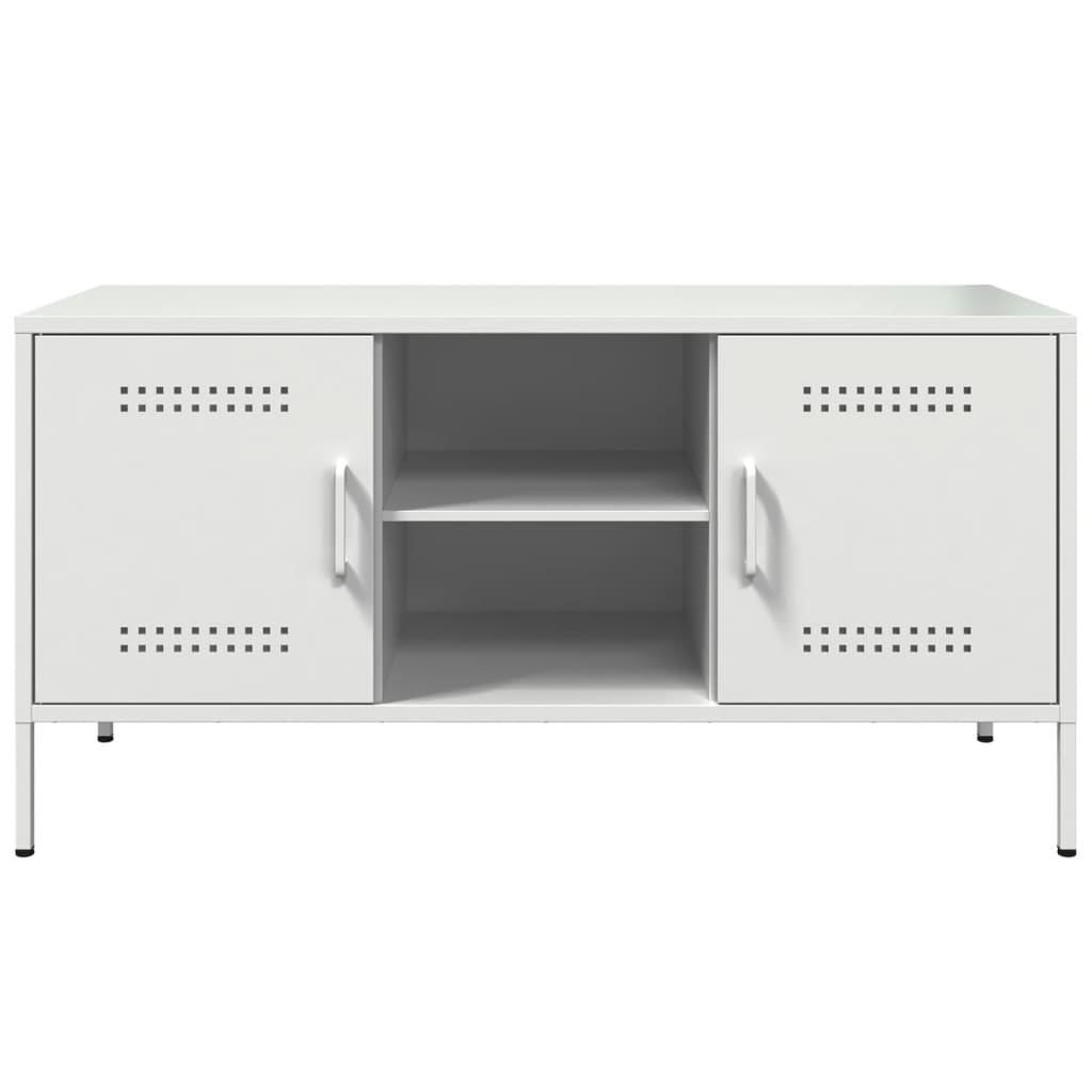 TV Cabinet White 100.5x39x50.5 cm Steel