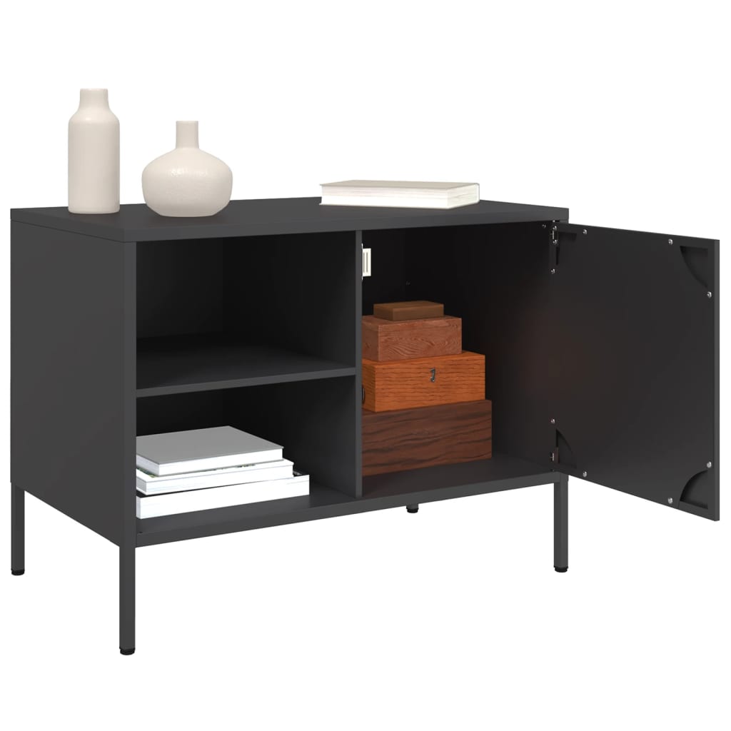 TV Cabinet Black 68x39x50.5 cm Steel