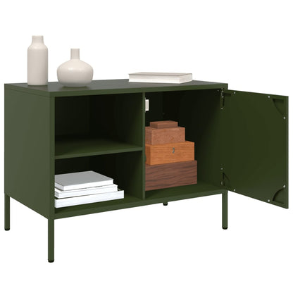 TV Cabinet Olive Green 68x39x50.5 cm Steel