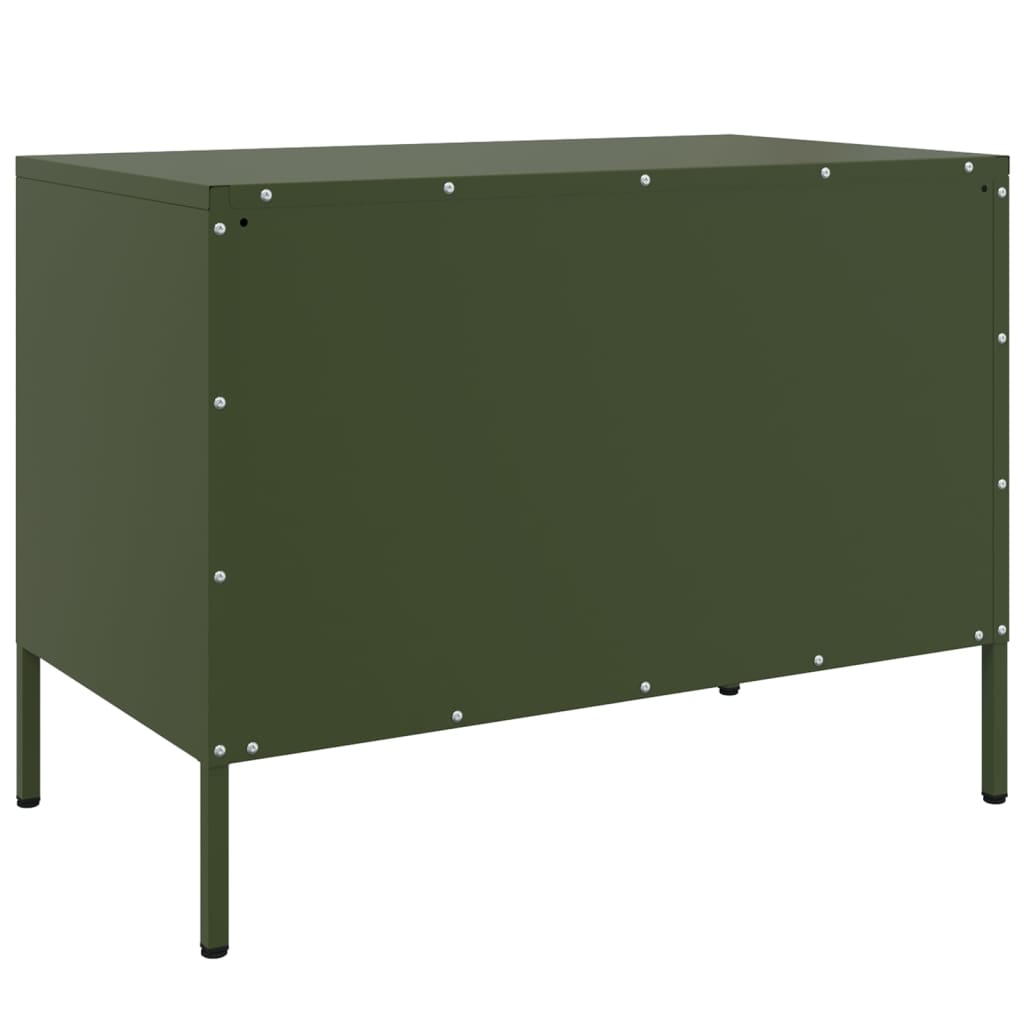 TV Cabinet Olive Green 68x39x50.5 cm Steel