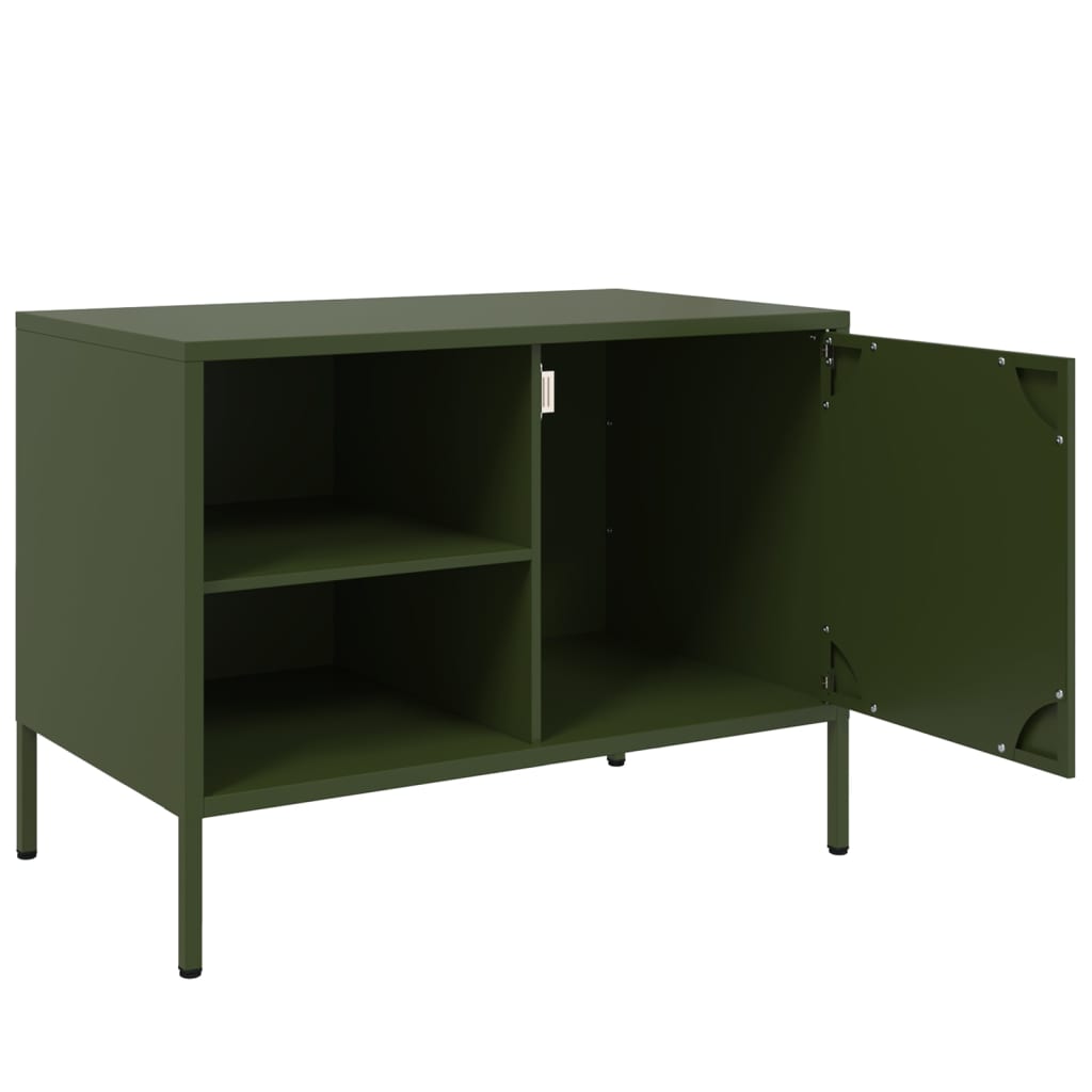 TV Cabinet Olive Green 68x39x50.5 cm Steel