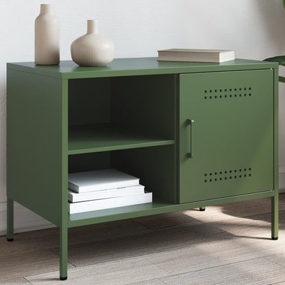 TV Cabinet Olive Green 68x39x50.5 cm Steel