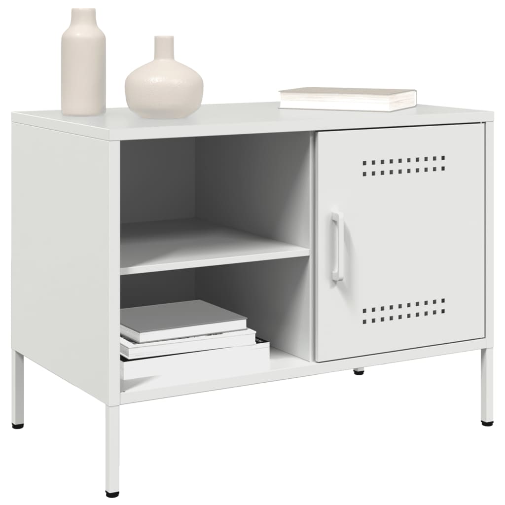 TV Cabinet White 68x39x50.5 cm Steel