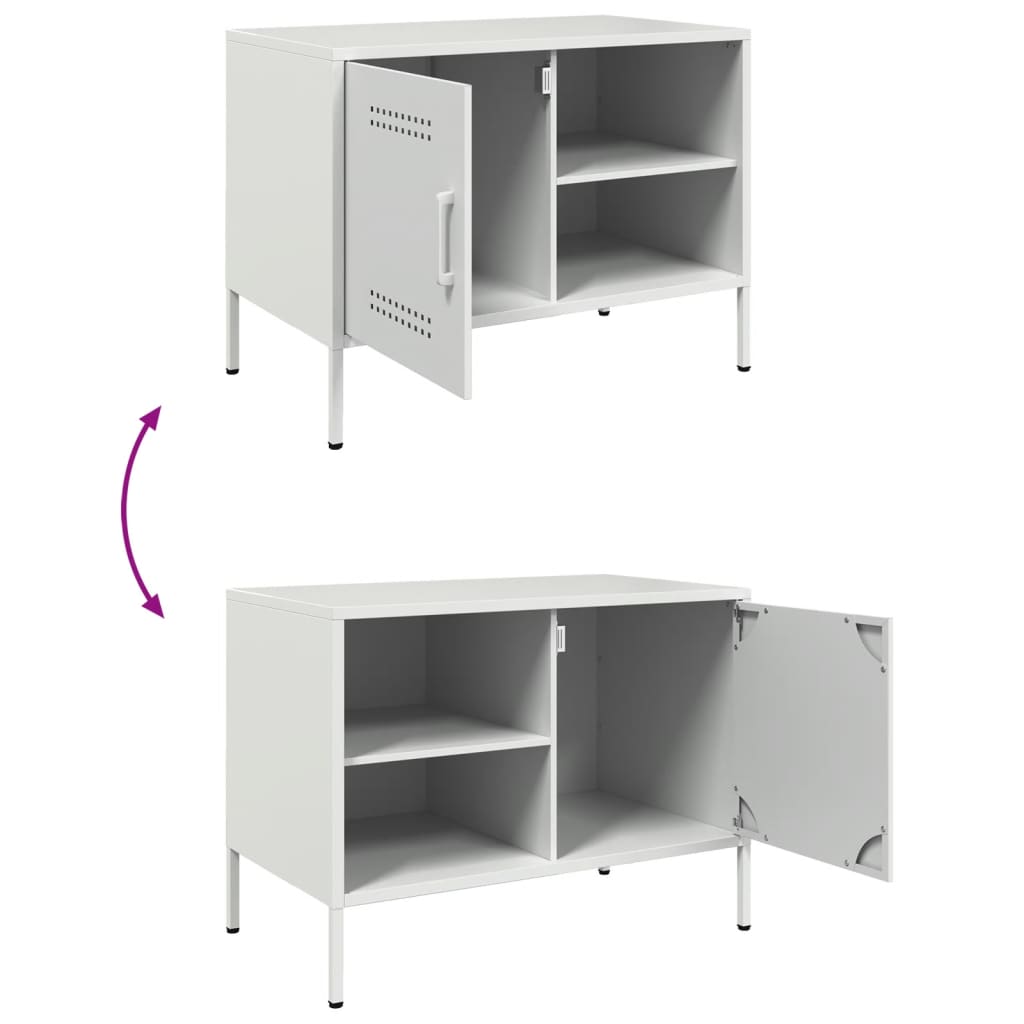 TV Cabinet White 68x39x50.5 cm Steel