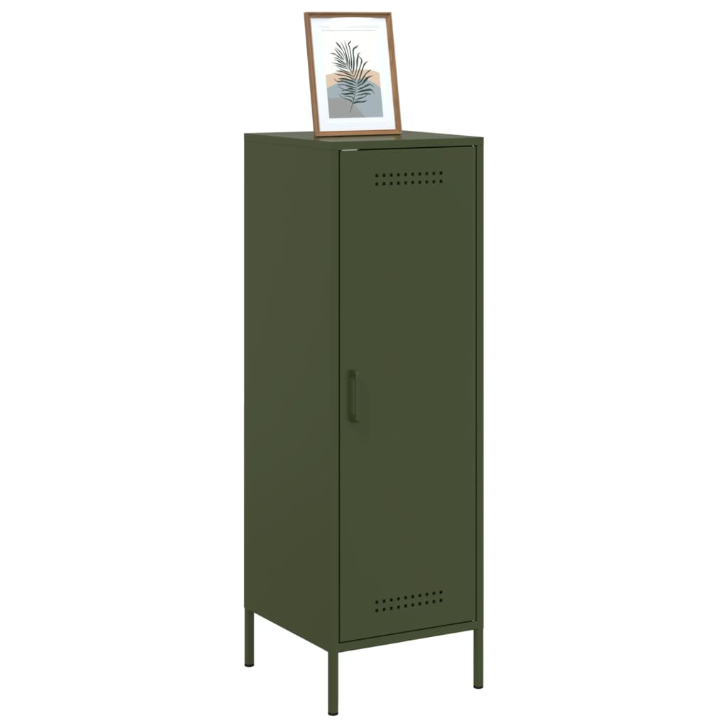 Highboard Olive Green 36x39x113 cm Steel