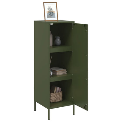 Highboard Olive Green 36x39x113 cm Steel