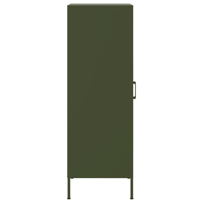 Highboard Olive Green 36x39x113 cm Steel