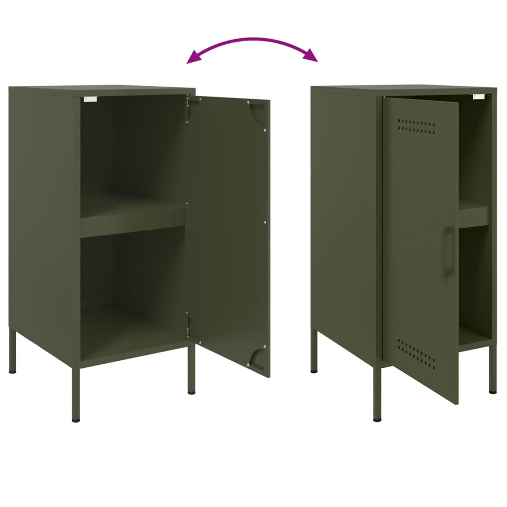 Sideboard Olive Green 36x39x79 cm Steel