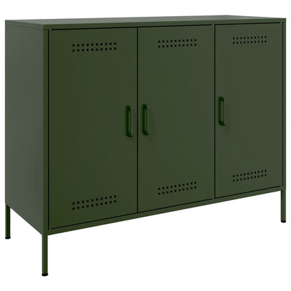 Sideboard Olive Green 100.5x39x79 cm Steel