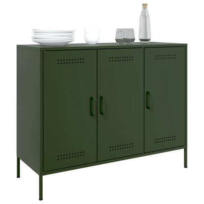 Sideboard Olive Green 100.5x39x79 cm Steel