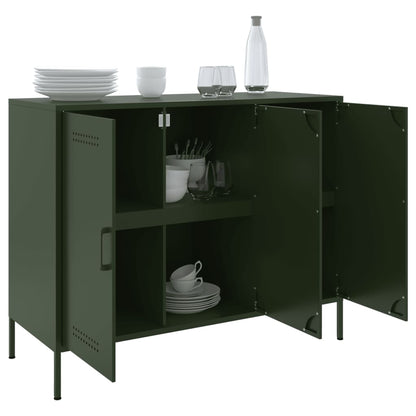 Sideboard Olive Green 100.5x39x79 cm Steel