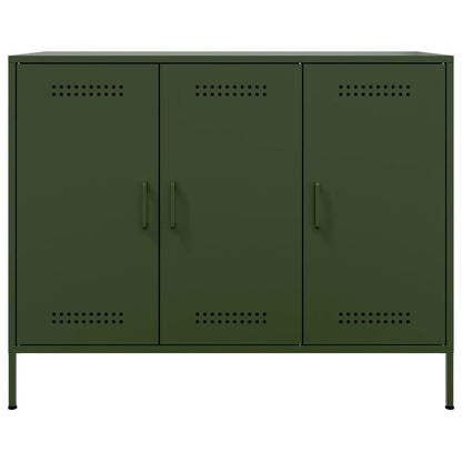 Sideboard Olive Green 100.5x39x79 cm Steel