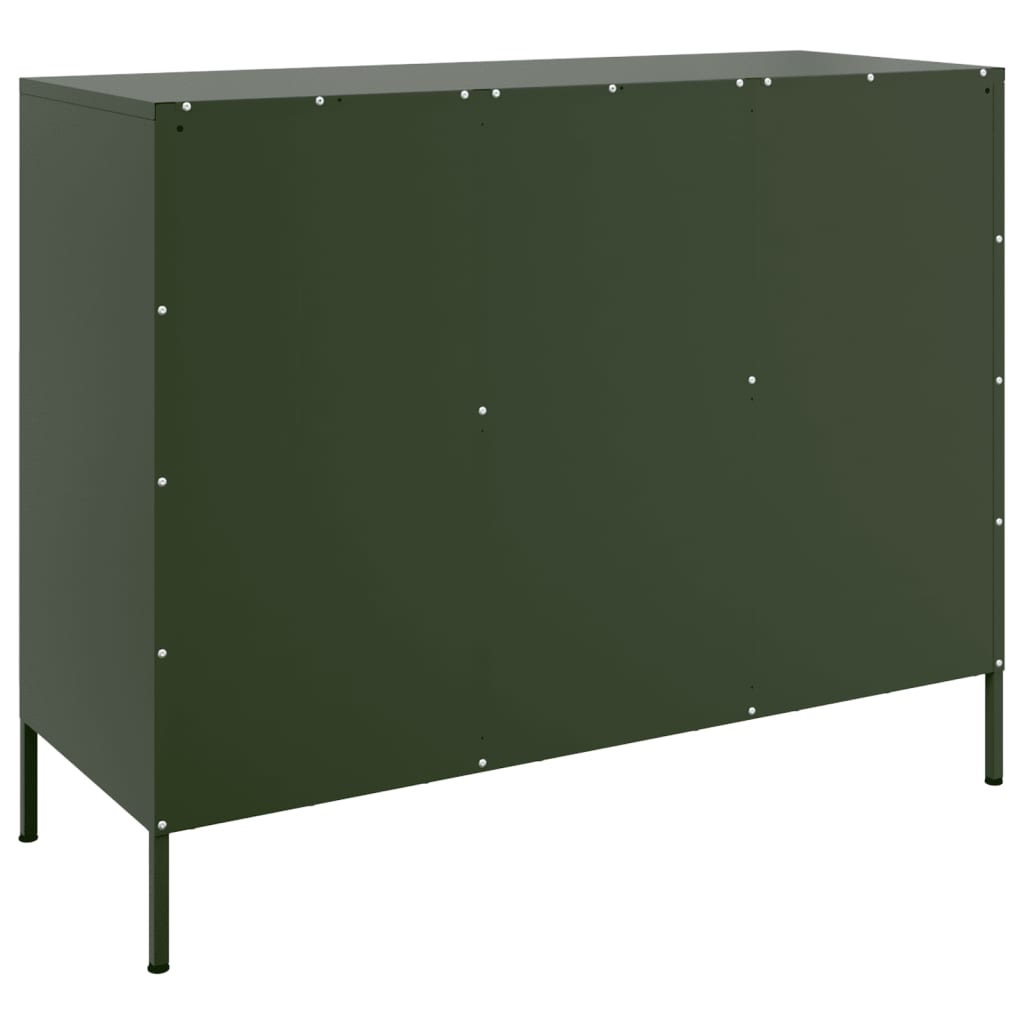 Sideboard Olive Green 100.5x39x79 cm Steel