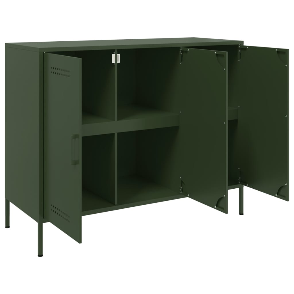 Sideboard Olive Green 100.5x39x79 cm Steel