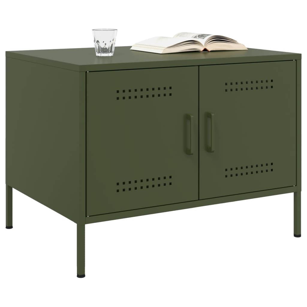 Coffee Table Olive Green 68x50x50.5 cm Cold-rolled Steel