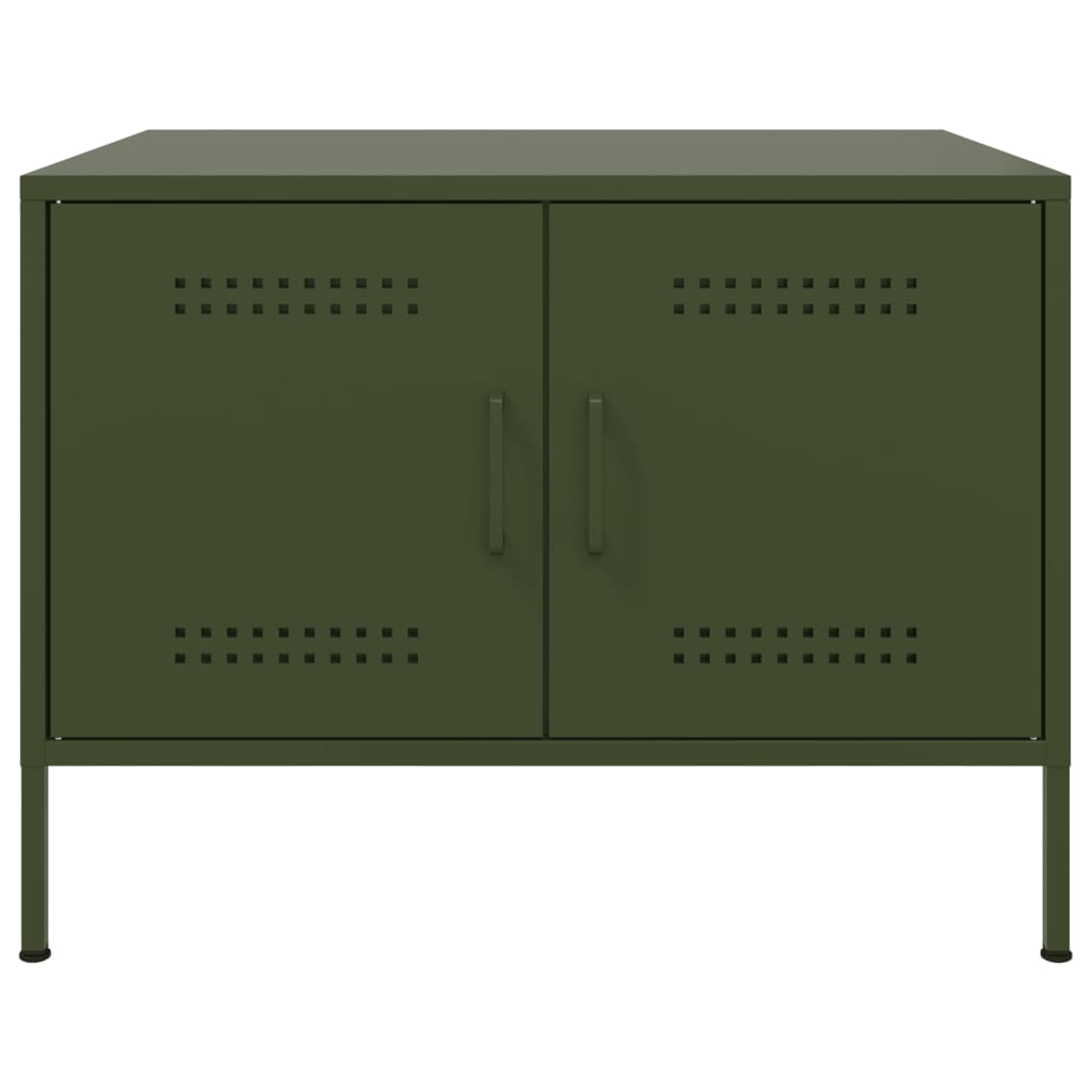 Coffee Table Olive Green 68x50x50.5 cm Cold-rolled Steel