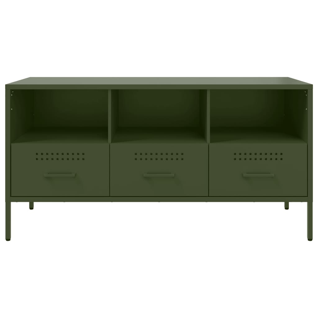 TV Cabinet Olive Green 100.5x39x50.5 cm Cold-rolled Steel