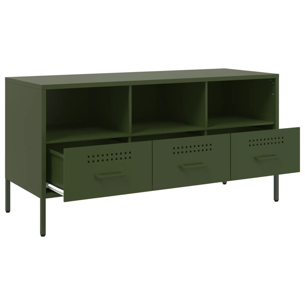 TV Cabinet Olive Green 100.5x39x50.5 cm Cold-rolled Steel