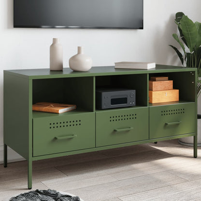 TV Cabinet Olive Green 100.5x39x50.5 cm Cold-rolled Steel